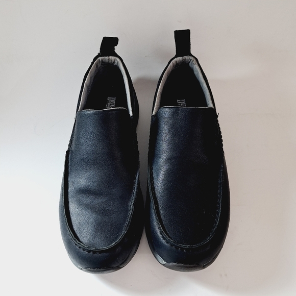 Duluth Trading Company Tower Hill Black Leather Slip On Loafers - Picture 2 of 6